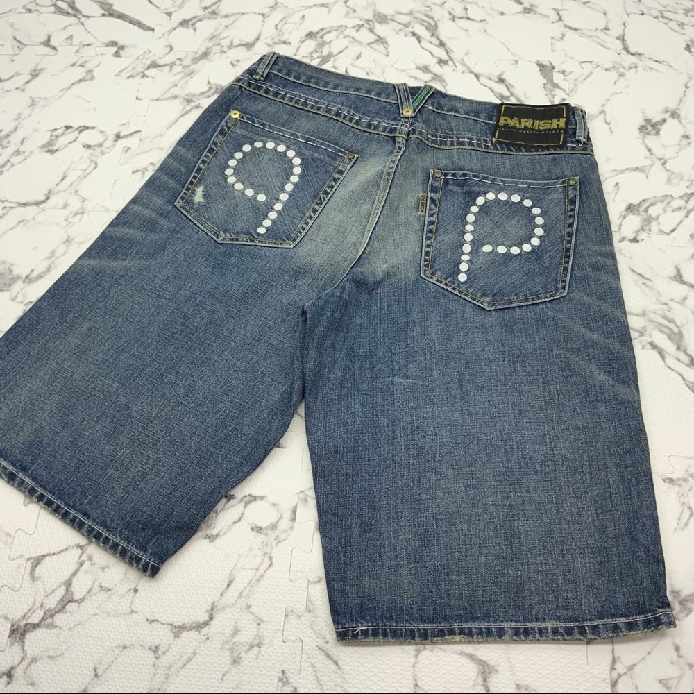 Men's Parish Mid Blue Casual Denim Shorts